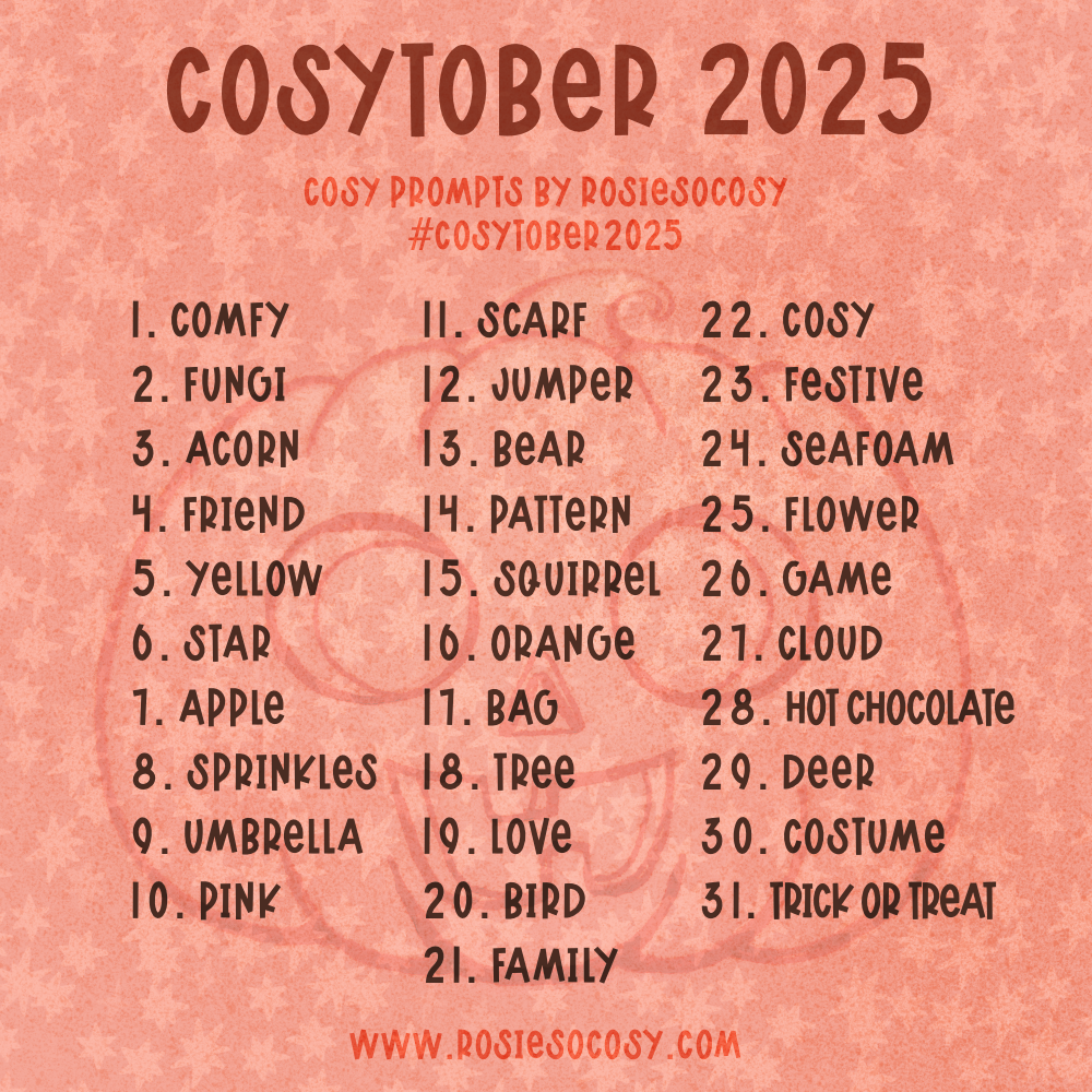  COSYTOBER 2025! Cosy art prompts for October!